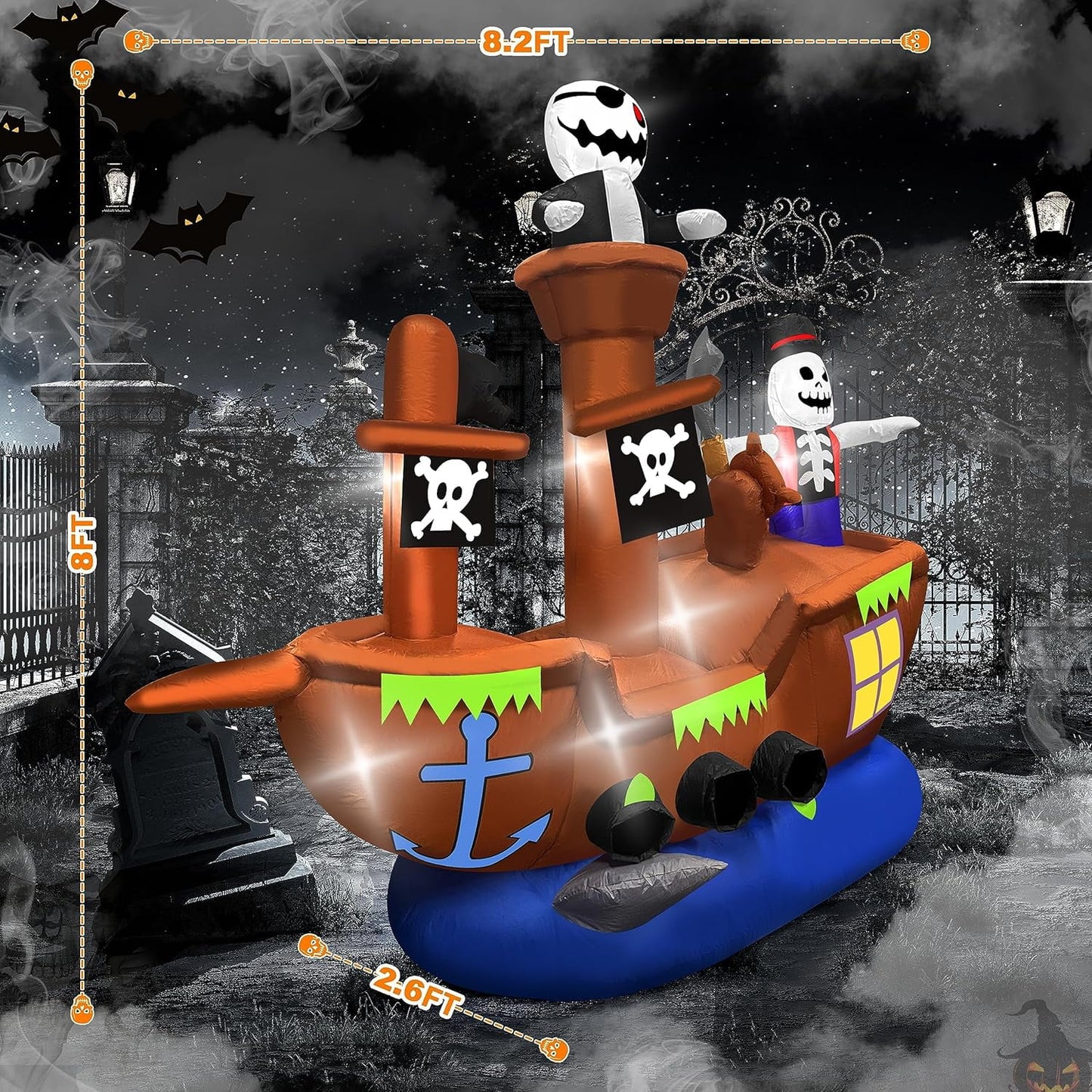 Halloween Inflatable Pirate Ship
