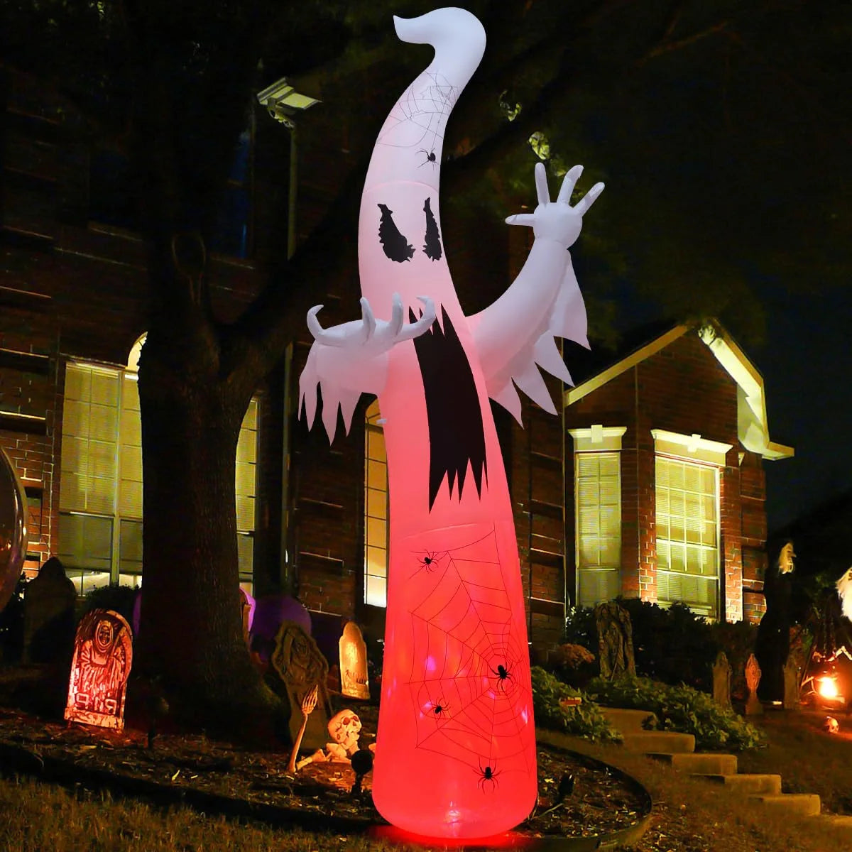 11.8 FT Inflatable Halloween Ghost, with LED Lights