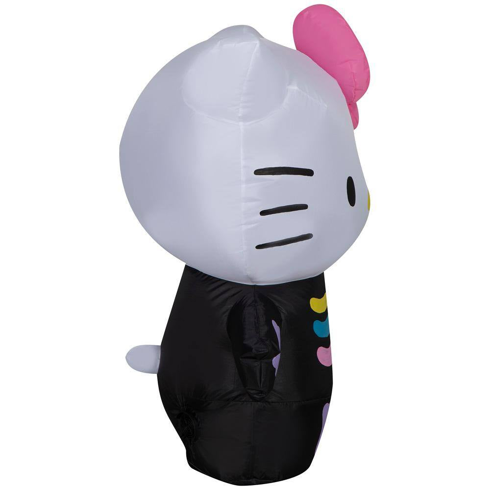3 Ft. Tall Halloween Inflatable Airblown-Hello Kitty Neon Skeleton