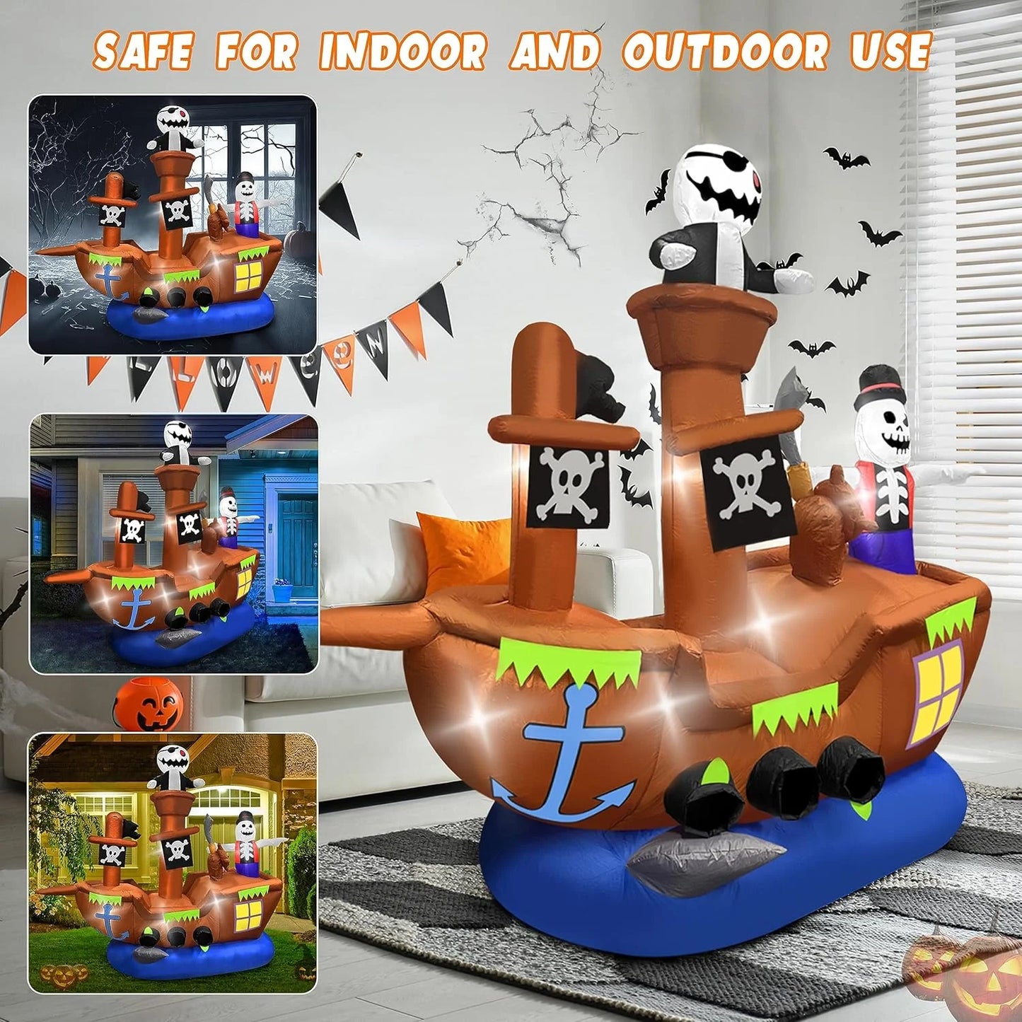 Halloween Inflatable Pirate Ship