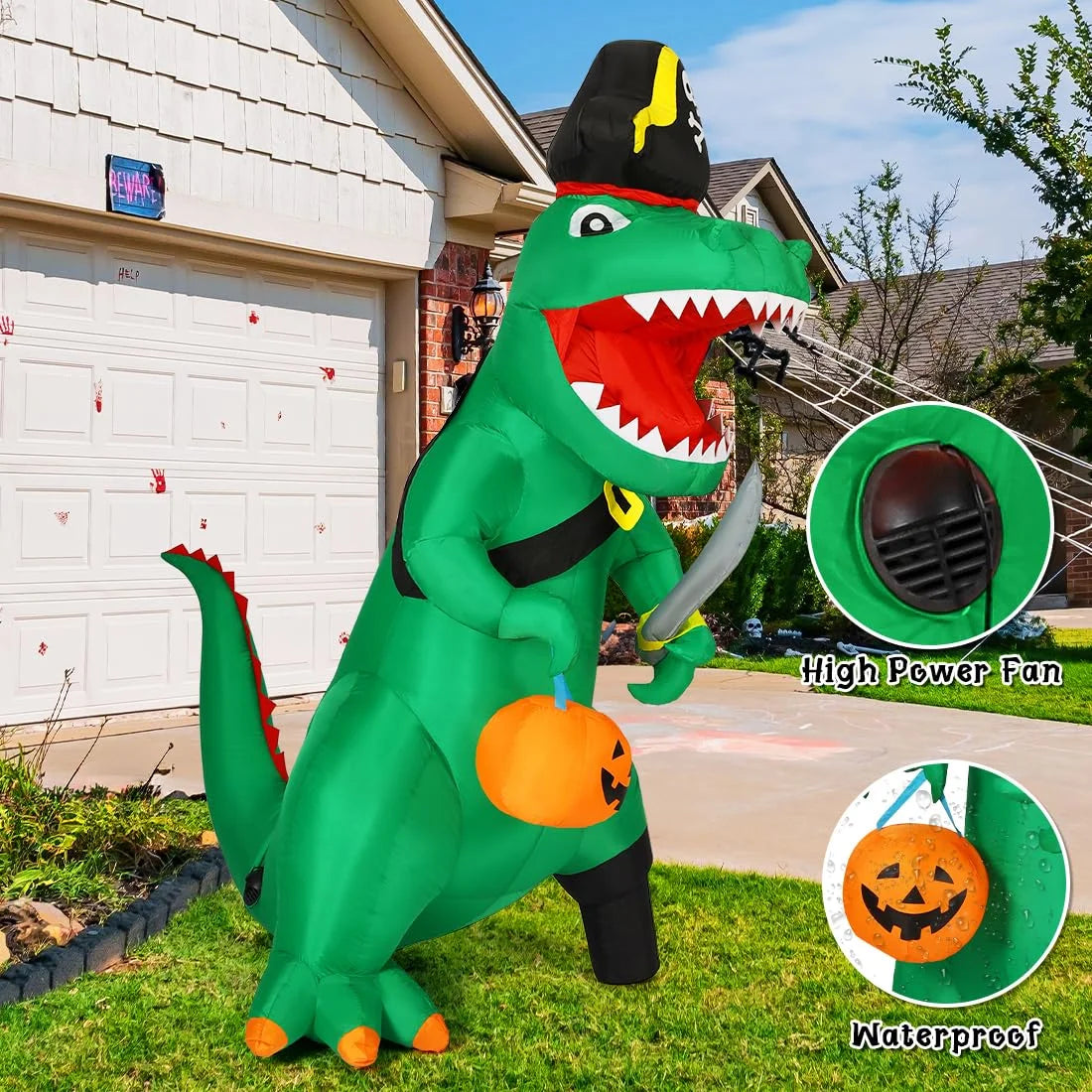 7FT  Halloween Dinosaur Inflatable