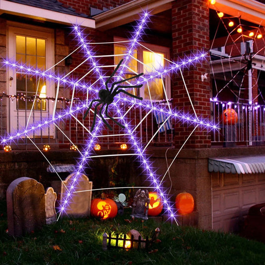 Horror Halloween Web LED Lighting 12Ft,  Indoor/outdoor